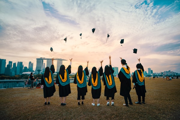 大学毕业生在毕业典礼上